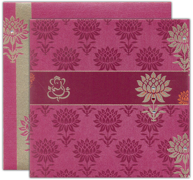 Pink indian wedding invitations
