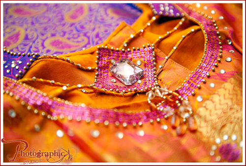 I love the orange fuchsia and purple combination and the stone sequins 