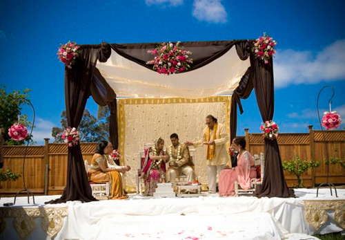 Beside wedding stage Indian have also wedding mandap decorations that is