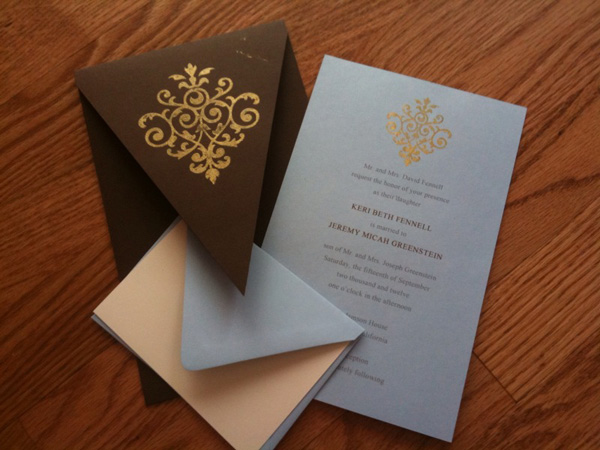 Special Feature Makes a lovely presentation for wedding invitations and 