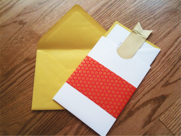 DIY Wedding Invitation with Decorative Handmade Paper and Ribbon Supplies