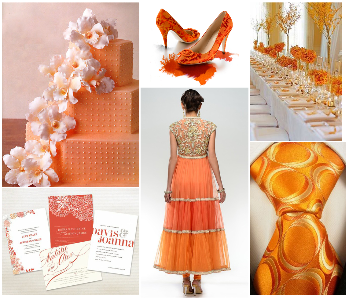 Inspiration for your Indian Wedding using Pantone Fashion Color Pallette.
